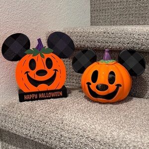 Set of 2. Disney Mickey Pumpkin Halloween
